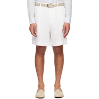 Lardini White Pleated Shorts 241125M193001