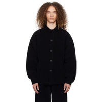Les Tien Black Oversized Shirt 241548M192006