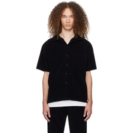 Les Tien Black Buttoned Shirt 241548M192003