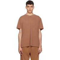 Les Tien Brown Garment-Dyed T-Shirt 222548M213008