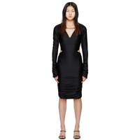 Lesugiatelier Black Shirring Dress 222732F052003