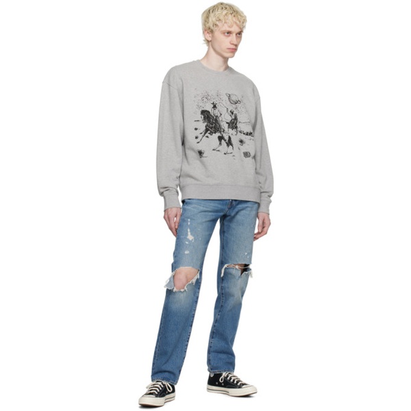  리바이스S Gray Printed Sweatshirt 241099M204000