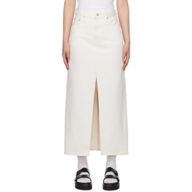 리바이스S White Ankle Column Denim Midi Skirt 241099F092006