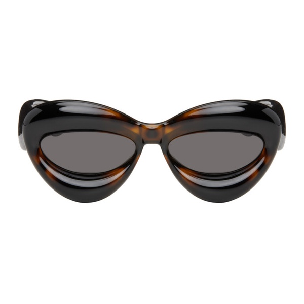로에베 로에베 LOEWE Tortoiseshell Inflated Cat-Eye Sunglasses 241677F005062