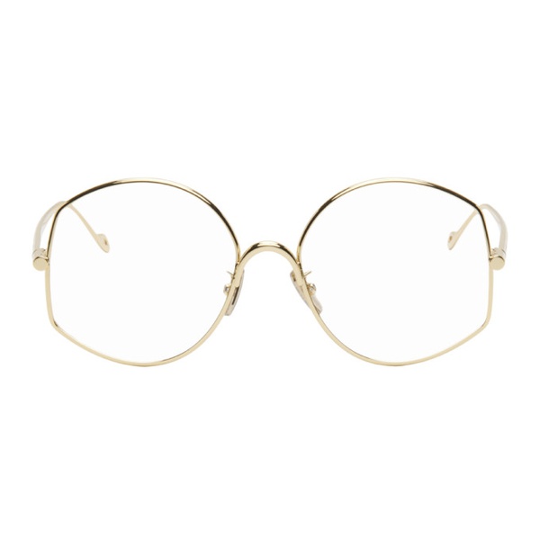 로에베 로에베 LOEWE Gold Oversize Glasses 241677M133004
