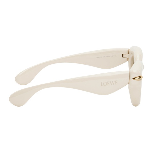 로에베 로에베 LOEWE 오프화이트 Off-White Inflated Round Sunglasses 241677F005032