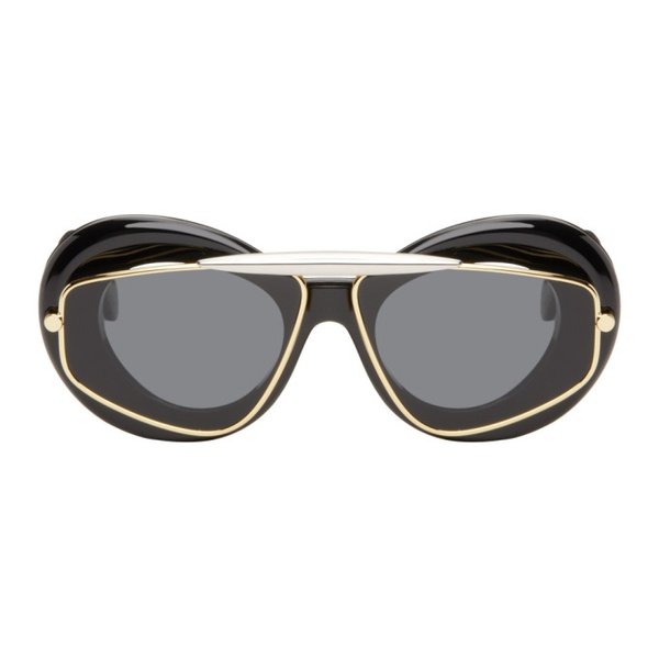 로에베 로에베 LOEWE Black Wing Double Frame Sunglasses 241677F005029