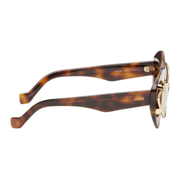 로에베 로에베 LOEWE Tortoiseshell Cateye Double Frame Sunglasses 241677F005030