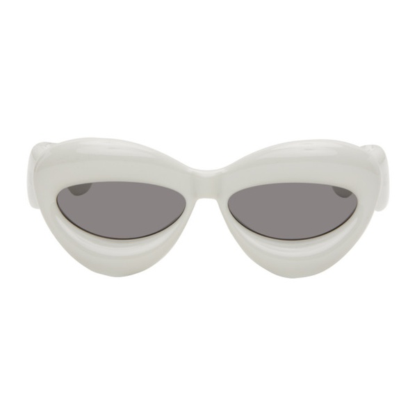 로에베 로에베 LOEWE Gray Inflated Cateye Sunglasses 241677F005010