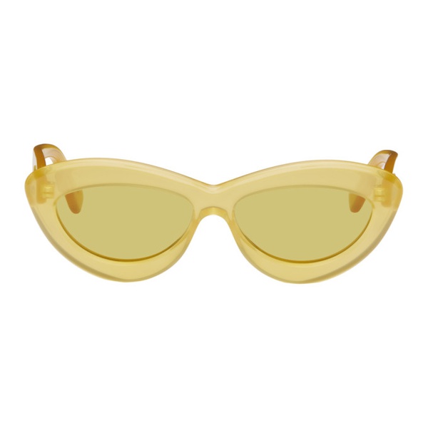 로에베 로에베 LOEWE Yellow Cateye Sunglasses 241677F005013