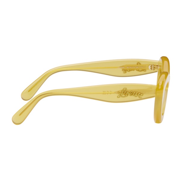 로에베 로에베 LOEWE Yellow Cateye Sunglasses 241677F005013