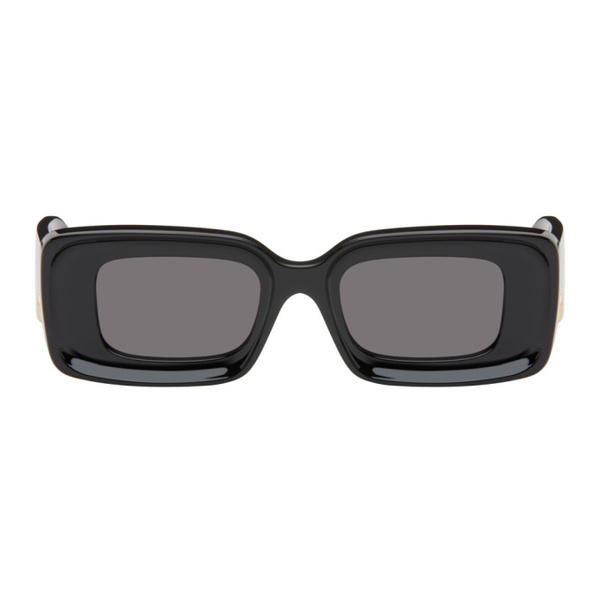 로에베 로에베 LOEWE Black Rectangular Sunglasses 241677F005001