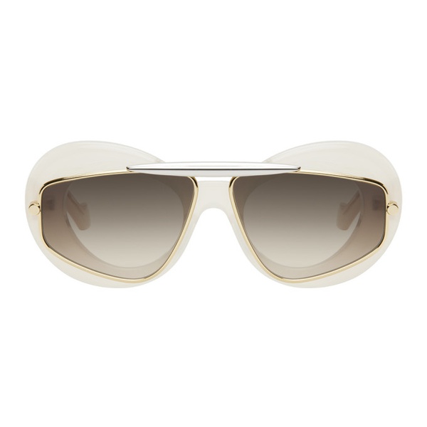 로에베 로에베 LOEWE 오프화이트 Off-White Wing Double Frame Sunglasses 241677M134021