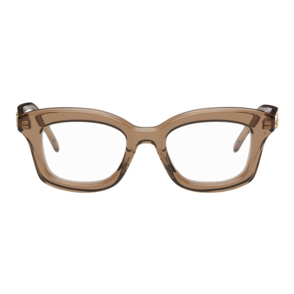 로에베 로에베 LOEWE Brown Square Glasses 242677M133010
