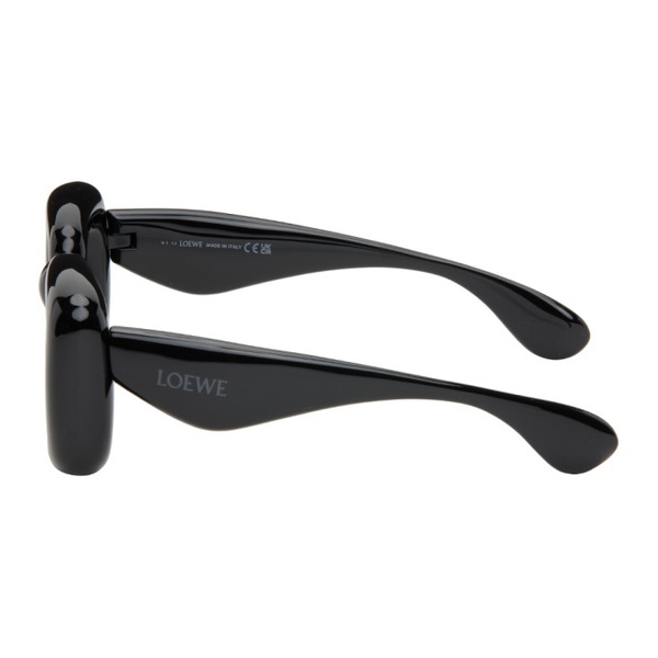 로에베 로에베 LOEWE Black Inflated Rectangular Sunglasses 241677M134000