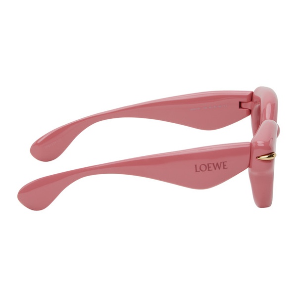 로에베 로에베 LOEWE Pink Inflated Round Sunglasses 242677M134014