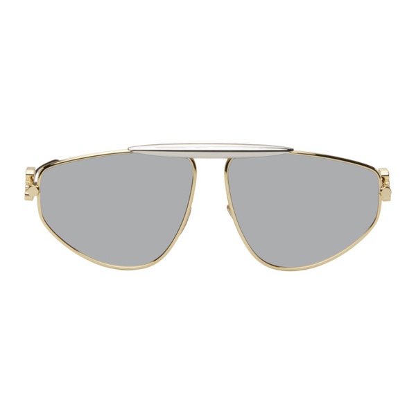 로에베 로에베 LOEWE Gold Spoiler New Aviator Sunglasses 242677M134015