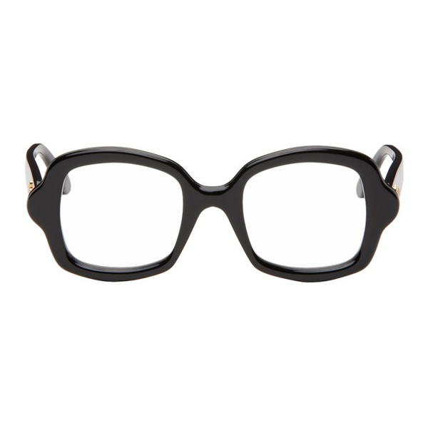 로에베 로에베 LOEWE Black Curvy Glasses 242677M133005
