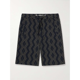 MANAAKI Tai Straight-Leg Striped Cotton-Jacquard Drawstring Shorts 1647597331763540