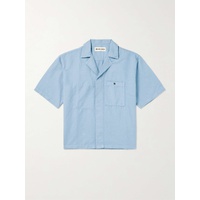 MILES LEON Camp-Collar Cotton and Linen-Blend Shirt 1647597308639836