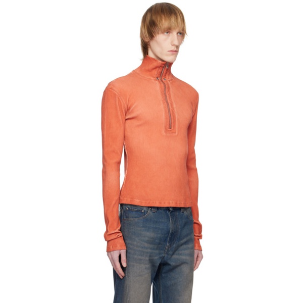  미스비헤이브 MISBHV Orange Half-Zip Sweater 231937M202021