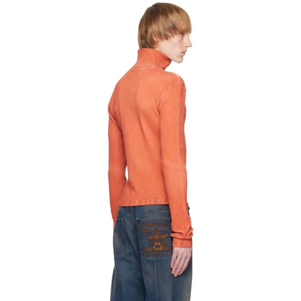  미스비헤이브 MISBHV Orange Half-Zip Sweater 231937M202021