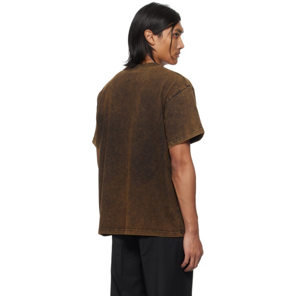  미스비헤이브 MISBHV Brown Faded T-Shirt 241937M213010