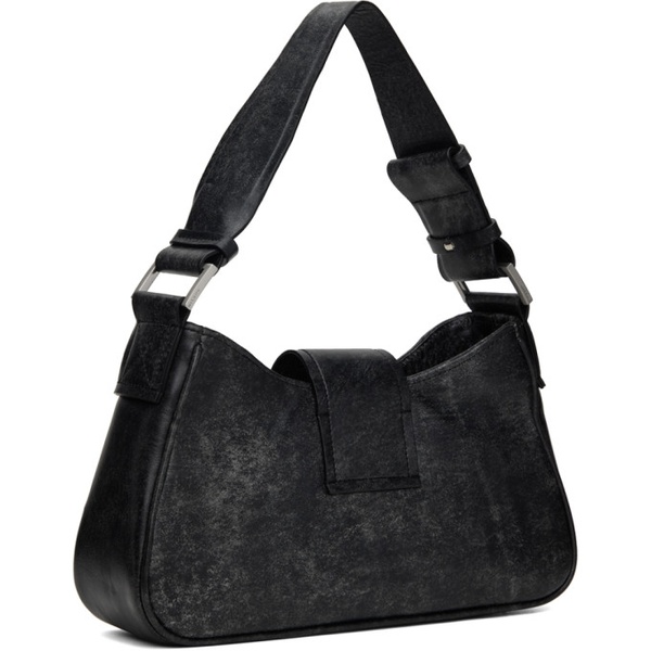  미스비헤이브 MISBHV Gray Medium Cracked Leather Shoulder Bag 232937F048012