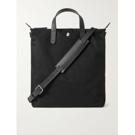 MISMO M/S Shopper Leather-Trimmed Ballistic Nylon Tote Bag 1647597317708203