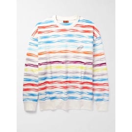 미소니 MISSONI Logo-Appliqued Striped Cotton-Jersey Sweatshirt 1647597315444050