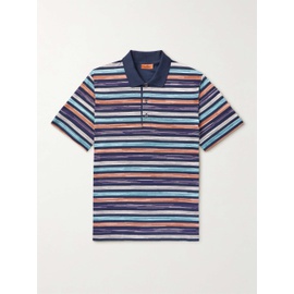 미소니 MISSONI Space-Dyed Striped Cotton Polo Shirt 1647597315444055