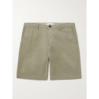 MR P. Straight-Leg Garment-Dyed Organic Cotton-Twill Bermuda Shorts 36594538429982675