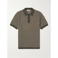 MR P. Crochet-Knit Cotton and Silk-Blend Polo Shirt 1647597307256459