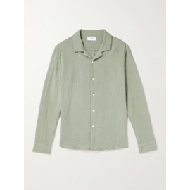 MR P. Convertible-Collar Garment-Dyed Cotton-Muslin Shirt 1647597307476066