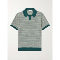 MR P. Striped Cotton Polo Shirt 1647597307256457