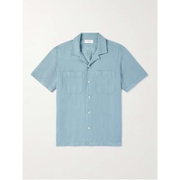 MR P. Michael Convertible-Collar Garment-Dyed Cotton and Linen-Blend Twill Shirt 1647597307476059