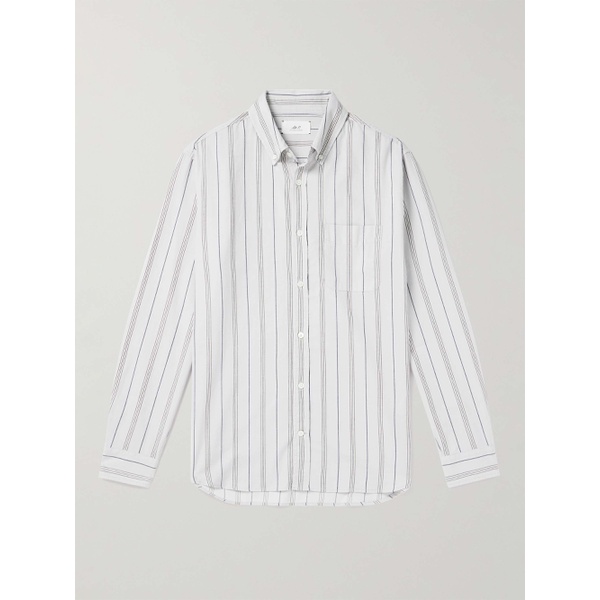  MR P. Button-Down Collar Striped Cotton and Wool-Blend Shirt 1647597311252046