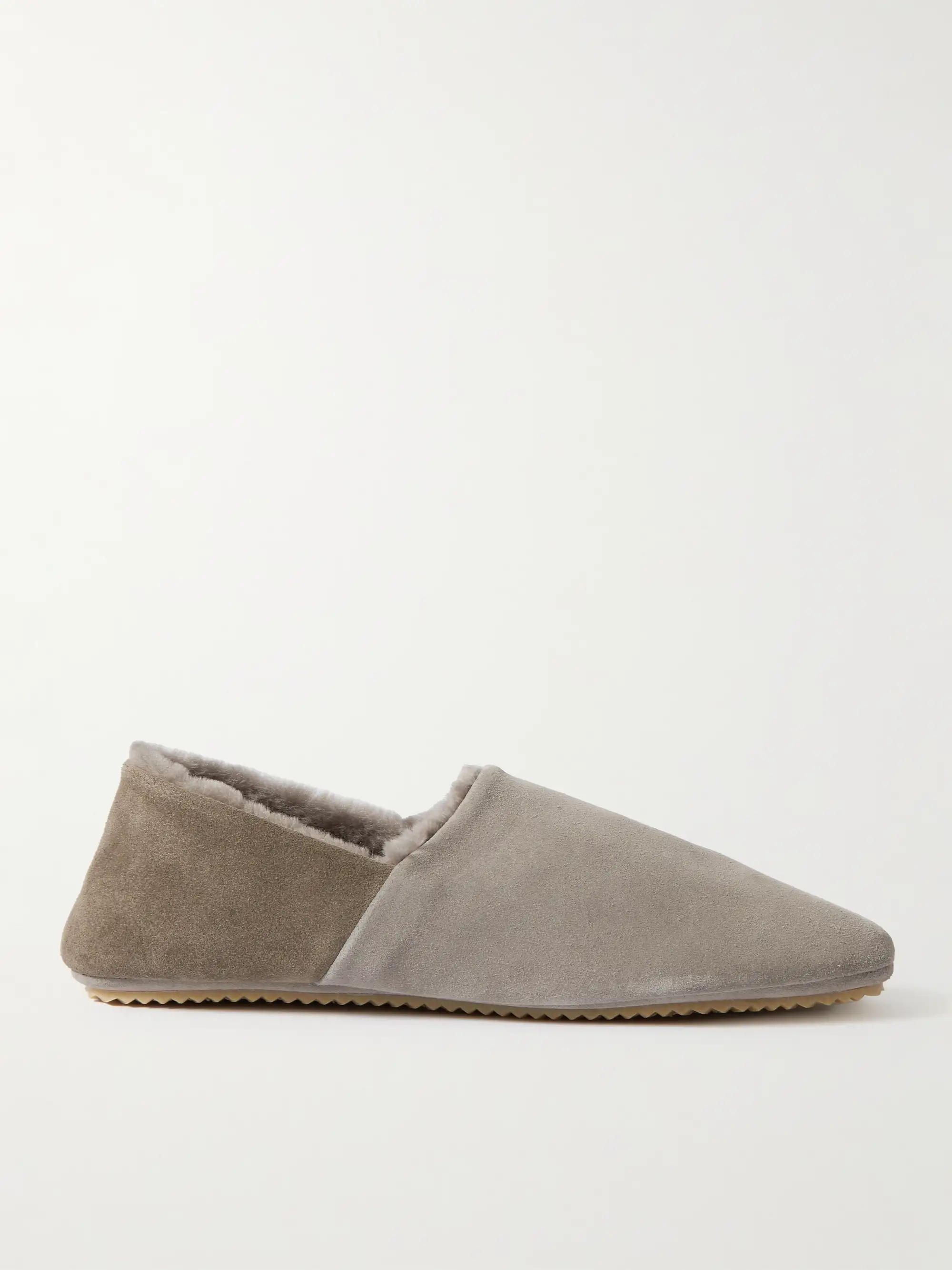 MR P. Babouche Shearling-Lined Suede Slippers 1647597310185854