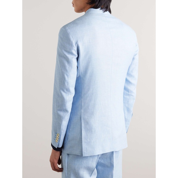  MR P. Double-Breasted Virgin Wool, Linen and Silk-Blend Suit Jacket 1647597327157422