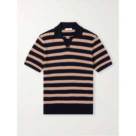 MR P. Striped Ribbed Merino Wool Polo Shirt 1647597336538714