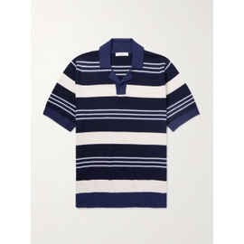 MR P. Camp-Collar Striped Merino Wool Polo Shirt 1647597331861536