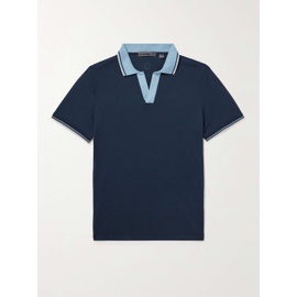 MR P. + G/FORE Golf Striped Logo-Appliqued Pique Polo Shirt 1647597341830231