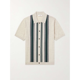 MR P. Golf Striped Merino Wool Polo Shirt 1647597336599288