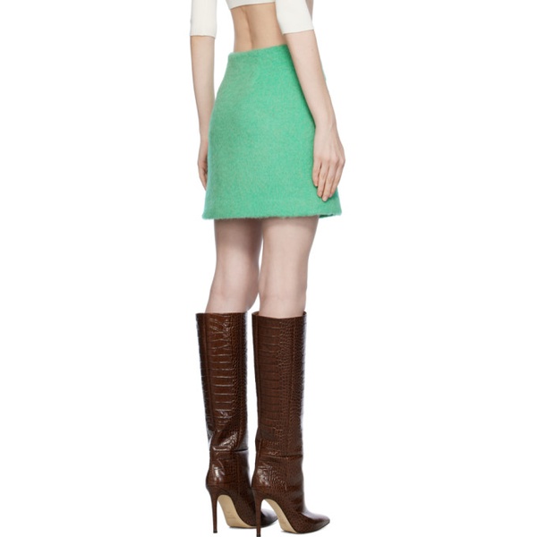  MSGM Green Brushed Mini Skirt 232443F090007