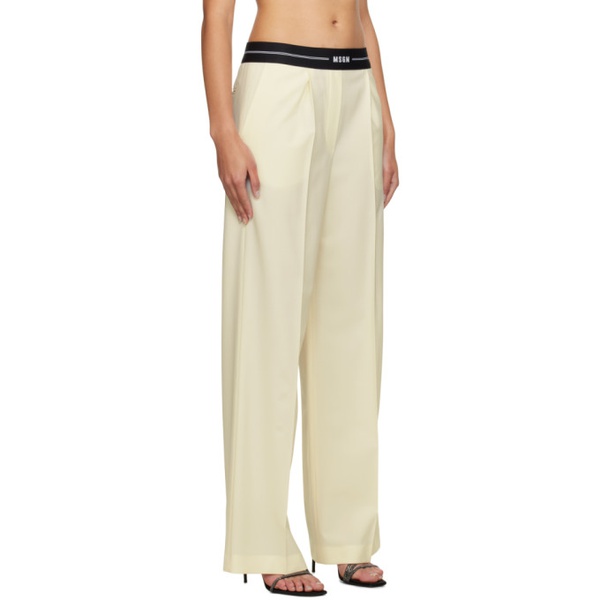  MSGM 오프화이트 Off-White Suiting Trousers 241443F087005