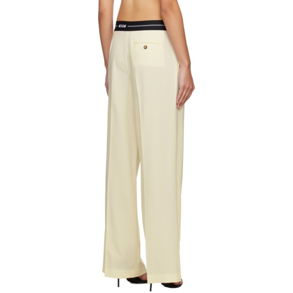  MSGM 오프화이트 Off-White Suiting Trousers 241443F087005