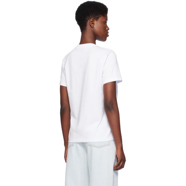  MSGM White Solid Color T-Shirt 241443F110008