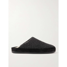 MULO Suede-Trimmed Shearling-Lined Recycled-Wool Slippers 1647597322878027