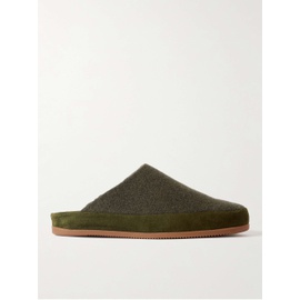 MULO Suede-Trimmed Shearling-Lined Recycled-Wool Slippers 1647597322878013