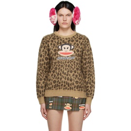 MadeMe Tan Paul Frank Leopard Sweater 231063F096001